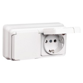 Розетка с з/к двойная с крышкой Gunsan Misya