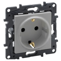 Розетка Legrand Niloe Step 16А 250В з заземленням гвинтовий механізм алюміній (863321)