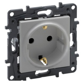 Розетка Legrand Niloe Step 16А 250В с заземлением винтовой механизм алюминий (863321)