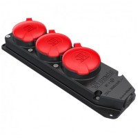 Тройной разъем Bemis BK6-2504-4615 3х25А каучуковый (6.1.113806)