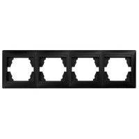 Горизонтальная 4-местная рамка Elcor Emily 9215 (211640) черная