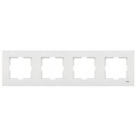 Четырехместная рамка горизонтальная VIKO Karre белая