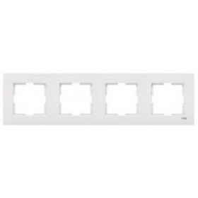Четырехместная рамка горизонтальная VIKO Karre белая