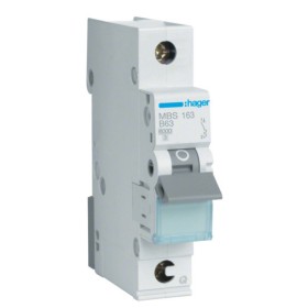 Автоматичний вимикач Hager MBS163 QC 6кА B 63A 1P