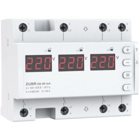 Реле контролю фаз ZUBR D6-40 red 40А (230В/380В)