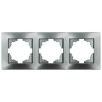 Рамка ELBI VEGA Silverline чорний металік 3-на (510-011100-227)