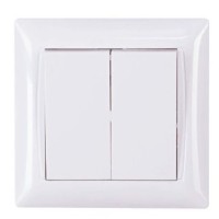 Вимикач 2-клавішний TNSy Latina IP20 білий (TNSy5000051)