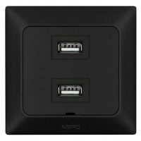 Розетка USB NE-AD ARAS 93-124-72 2 TYPE-A чорна
