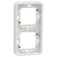 Вертикальная 2-постовая рамка Schneider Electric MUR39151 IP55 (белая)