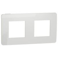 Двухпостовая рамка Schneider Electric NU280418 (белый/белый)