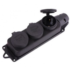 Колодка тройная Lezard 2Р+РЕ 1х16А