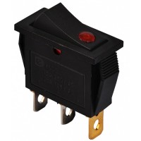 Перемикач Аско-Укрем KCD3-101EN R/B (0-I) з підсвічуванням червоний (A0140040044)