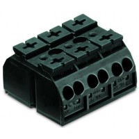 Клеммная колодка Wago 862-503 с фиксацией винтами на поверхности без маркировки (черная)