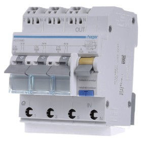 Диференціальний автоматичний вимикач Hager ADZ366D Зх(1п+N), C16А, 30мА