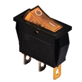 Переключатель TNSy KCD3-101N Y/B с подсветкой желтый (TNSy5500839)