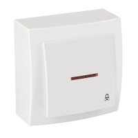 Вимикач Nilson Themis білий кнопка з підсвіткою ( 26111013 )