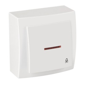 Вимикач Nilson Themis білий кнопка з підсвіткою ( 26111013 )