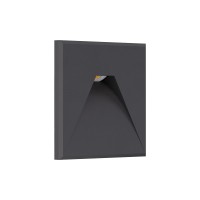 Світильник для підсвітки сходів/коридору Kloodi KDSL-RIKI SQ85X85 3W 3K 38D DG LED 210Lm IP44 антрацит