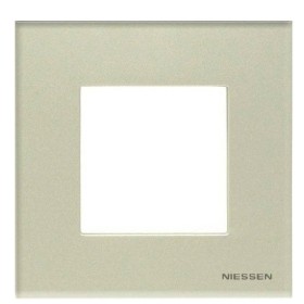 Одноместная рамка ABB Zenit N2271 CP стекло (жемчуг)