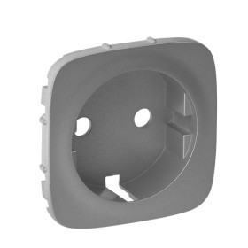 Панель розетки с з/к Legrand Valena Allure алюминий