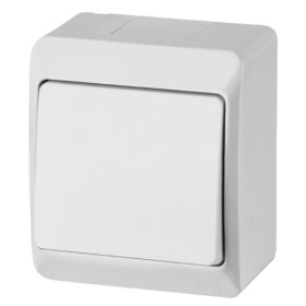 Вимикач накладний 1-кл. білий Elektro-Plast Hermes IP44, 0331-02