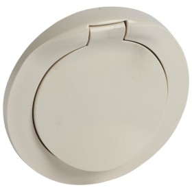 Панель розетки 2К+З с крышкой Legrand Celiane слоновая кость