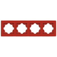 Рамка ELBI VEGA Colorline бордовая 4-на (510-012210-228)