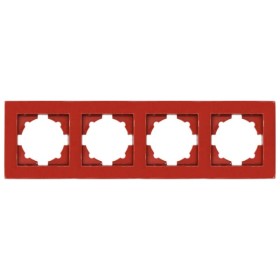 Рамка ELBI VEGA Colorline бордовая 4-на (510-012210-228)