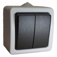 Двоклавішний вимикач Sokol IP54 (7.3.6.88620)