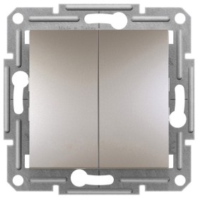 Двоклавішний кнопковий вимикач Schneider Electric Asfora EPH1100169 (бронза)