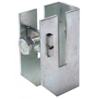 Скоба-держатель полосы DKC ND2312ZC 40х4мм М8х20 из оцинкованной стали (с болтом)