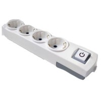 Колодка четверная Sokol с заземлением и выключателем (7.5.2.157201)