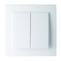 Вимикач Nilson Touran білий 2кл ( 24111003 )