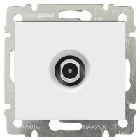 Механізм розетки телевізійної прохідна Valena білий