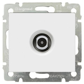 Механизм розетки телевизионной проходная Valena белый