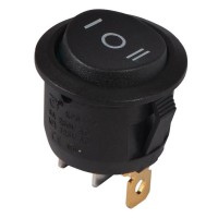 Перекидний перемикач TNSy KCD1-5-103 B/B круглий чорний (TNSy5500725)