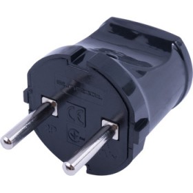Вилка E.Next e.plug.002.10 10А без заземлення чорна (s9100045)