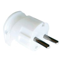 Электрическая вилка TNSy В 16 евро угловая моноблочна с заземлением белая (TNSy5000071)