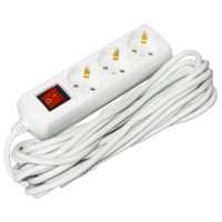 Удлинитель UEC ECO П03В 3 места 2P+PE/7м 3х1мм2 10А/250В с выключателем