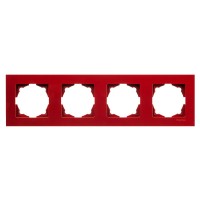 Рамка 4-місна Gunsan Eqona вишнева