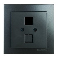 Розетка Nilson Touran антрацит компьютерная без модуля ( 24161042 )