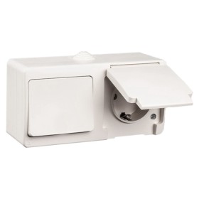 Блок вимикач + розетка Gunsan Nemli