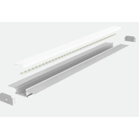 LED-профіль ALUMLED врізний LP6214_2 з розсіювачем, 2 метри