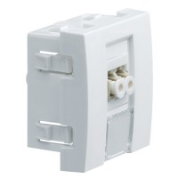 Розетка Hager Systo WS271 для оптичного з'єднання LC 2М (білий)