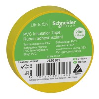 Ізоляційна стрічка Schneider Electric 2420101 19ммх20м жовта
