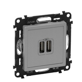 Розетка USB Legrand Valena Life алюминий