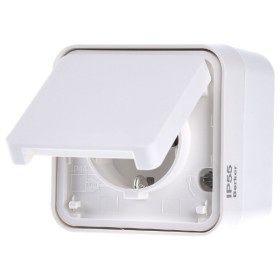 Розетка с з/к IP55, полярная белизна, 16А/250В W.1