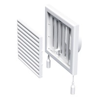Решетка Vents МВ 101 ВРс белая 154х154
