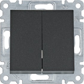 Вимикач 2-кл. 1-тактовий WL0143 Lumina-2, чорний, Hager