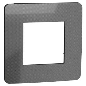 Однопостова рамка Schneider Electric NU280253 (нікель/антрацит)